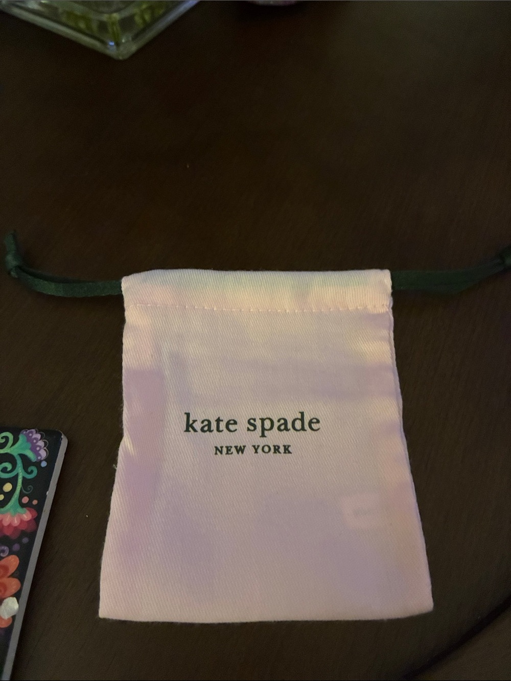 kate spade Pink Drawstring Accessory Pouch